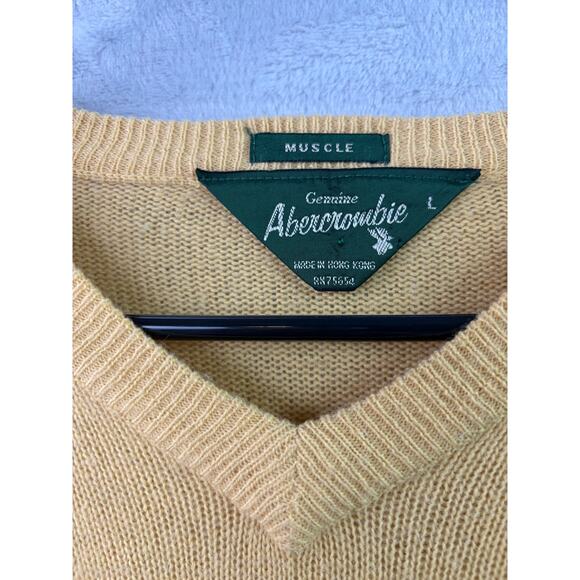 Vintage Abercrombie Muscle Sweater – Yellow – Size L - Picture 4 of 5